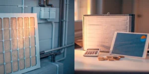 HVAC tune up tools and a clean air filter, key parts of the annual maintenance cost.