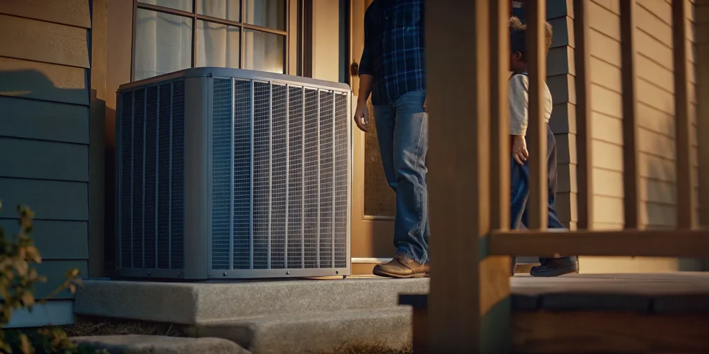 A 5 ton Trane AC unit installed outside a home, a key part of the total cost.