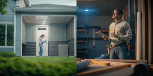 Technician explains the cost to install central air using existing ductwork to a homeowner.