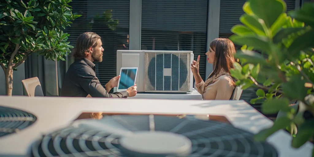 A technician explains how much it costs to install a new AC unit.